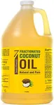 Pure Fractionated Coconut Oil - 1 Gallon - Non-GMO, 100% Natural, Lightweight Massage Oil for Massage Therapy on Skin, Hair, More - Perfect Bulk Carrier Oil for Essential Oils (128 fl oz)