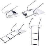Amarine-made Boat In-board Swim Fiberglass Platform with 3-steps Stainless Ladder
