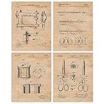 Vintage Sewing Machine Patent Print