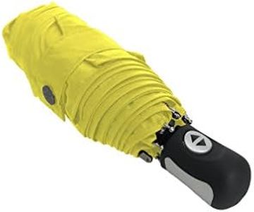SMATI Mini umbrella automatic open close for purse - Windproof - Ultra Solid - Small Compact Travel - color (Yellow)
