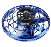 Flying Spinner Mini Drone, Hand Controlled Flying Fidget Spinner, Fly Pro Boomerang Drone For Adult, Cool Stuff Gadgets Gifts Indoor Outdoor, boomerang, UFO spinner (BLUE)