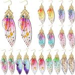 10 Pairs Butterfly Wing Drop Dangle