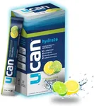 UCAN Hydrate Packets, Lemon-Lime, 12 Count (1.27 Ounce), Keto, Sugar-Free Electrolyte Replacement for Men & Women, Non-GMO, Vegan, Gluten-Free, Great for Runners, Gym-Goers, High Performance Athletes