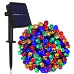 Solar String Lights Outdoor, 65ft 200 LED Solar Garden Fairy Lights Waterproof 8 Modes Solar Powered Decorative Lights for Patio, Garden, Yard, Tree, Home, Party - Multi-Colored [Energy Class A+++]