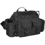 CamGo Tactical Range Bag Large Outdoor Hiking Waist Pack EDC Utility Crossbody Messenger Bag Lumbar Gear Pouch, 01-black, 16.1' x 7.1' x 9.8' inches, Waist Pack