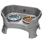 Neater Pet Brands Feeder Deluxe With Leg Extensions Small Gunmetal Grey