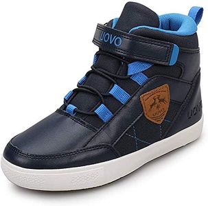 UOVO Boys Shoes Water Resistant Kids Boots Mid-Top Skateboarding Shoes Childern Athletic Boots Size 1 Little Kids