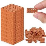 50 Pcs Mini Bricks Miniature Brick Tiny Bricks Model Brick Building for DIY Dollhouse Garden Ornament Home Decor, 0.79 x 0.39 x 0.2 Inch