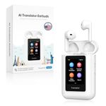 Anfier A8 AI Translation Earbuds Real Time, ChatGPT Translator Device in 144 Languages, Audifonos Traductores Inglés Español Real-time No APP Required, Offline Language Traductor for Travel (White)