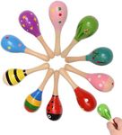 Baby Maracas, 5Pcs Wooden Maracas B