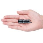 Mini Flashlight Keychain with Micro USB Rechargeable Mini Flashlight Brightness can Achieve up to 200 lumens for EDC Torch (Black)