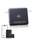 iZYREC 32GB Grey Voice Recorder w/Black Case, Smart Digital Voice Recorder with App, Mini Audio Recorder with AI Noise Cancelling, 30 Hours Recording, Portable Activated Voice Device for Lectures