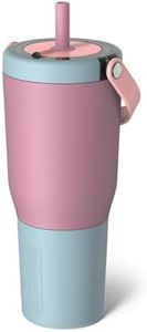 BrüMate Resa 35oz 100% Leakproof Travel Tumbler with Handle & Straw | Flexible SoftSip Straw | Silicone Sleeve for Durability | Stainless Steel | Cup Holder & Travel Friendly Water Bottle | (Eclipse)