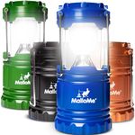 MalloMe Lantern Camping Lights - Camping Lanterns for Power Outages - Tent Lights LED Lantern Light for Hanging in Camp Tents - Battery Powered LED Outage Lamp (Rechargeable Batteries Not Included)