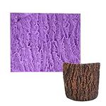 KALAIEN Tree Bark Texture Silicone Mold Cupcake Wedding Silicone Cake Decorating Tools Fondant Impression Mat