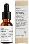 Evolve Organic Beauty - Bio-Retinol + C Skin Booster with Bio Retinol from Bakuchiol, Vitamin C Tetra, Rosehip Oil | Certified Vegan Clean Beauty (0.24 fl oz | 15 mL) - For All skin types