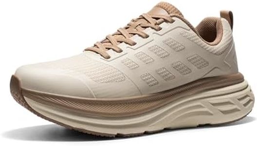 NORTIV 8 Women's Walking Shoes Cushion Running Tennis Shoes ActiveFloat Non-Slip Comfortable Breathable Workout Gym Sports Athletic Fashion Sneakers,Size 9.5,Beige/Khaki,SNWS245W