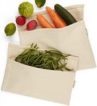 MEEMA Vegetable Crisper Bags - Eco-Friendly Reusable Lettuce Bags to Keep Lettuce & Veggies Fresh, Upcycled Cotton Sustainable Produce Bags - (1 Large + 1 Small, Set of 2)