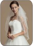 HEREAD 2-Tier Wedding Veil Waist Le