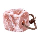 Himalayan Animal Lick Salt - Natural Pure Pink Salt Block on a Rope Horses, Deer, Goats, Cattle,Rabbits, 6-8 LBS