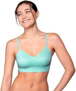 Floatley Cozy Adjustable Bra Comfort Wirefree Seamless Bra with Embedded Pad for Women Size M Marine Blue