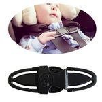 Seat Chest Harness Clip Car Seat Safety Belt Clip Buckle Lock Stroller Chest Clip Universal Replacement for Kids Trend Adjustable Guard (Black)