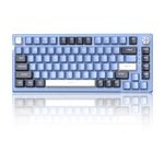 MageGee SKY81 75% Mechanical Gaming Keyboard, Gasket Hot Swappable Wired Custom Creamy Keyboard w/ 5-Layer Sound Padding, Knob Control, RGB Backlit, NKRO for Win/Mac (Prussian Blue, Blue Whale Switch)