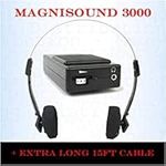 Magnisound 3000 Amplifier Device, Personal Sound/Voice Enhancer, Hearing Aid Listening Assistance Megaphone, TV/Audio Booster - with 15Ft Cable Included (Black)