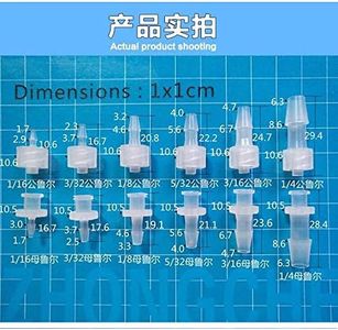 Pack of 25 Female Luer Lock to 1/8" Barb Hose Fittings Luer Adapter PP for Aquarium Medical Laboratory
