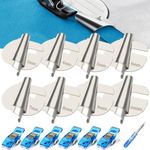 GAZETSZ Universal Sewing Rolled Hemmer Foot Set, 3-10mm 8 Sizes Rolled Hem Presser Foot for Industrial Sewing Machine, Home Sewing Supplies Juki Sewing Machine Accessories (4Pcs-5/6/7/8mm)