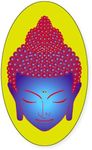 CafePress Purple Buddha Oval Sticke