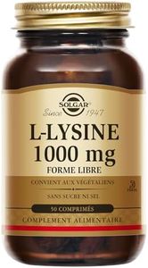 Solgar L-Lysine - Acide aminé - Haute qualité - Vegan - Complément Alimentaire - Flacon de 50 comprimés
