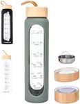 HYDRATE Glass Water Bottles 32 oz -