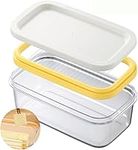 Butter Slicer Cutter Stainless Steel,Plastic Butter Keeper with Cutter for Easy Cutting, Butter Slicer Container with Lid for Fridge, Butter Box Dish Easy Storage and Cutting Two 4oz Sticks Butter