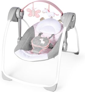 Ingenuity Comfort 2 Go Baby Swing – Portable, Pink