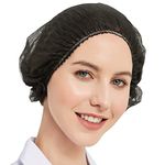 ProtectX Disposable Bouffant (Hair Net) Caps Hair Head Cover Nets 21” (Black 100 Pack)