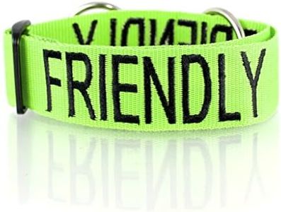 Friendly Green Color Coded L-XXL Semi-Choke Dog Collar (Known As Friendly) Prevents Accidents by Warning Others of Your Dog in Advance