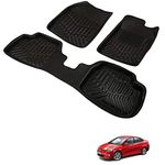 Kozdiko Car 3D Foot mat, Floor Mat Black Color for Hyundai Verna Fluidic 4S