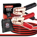 CARTMAN 1 Gauge 20 Feet Jumper Cables 800AMP Heavy Duty Booster Cables with Carry Bag