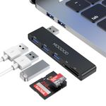 MOGOOD USB Hub 5 in 1 Multiport USB Adapte Docking Station with 1×USB 3.0, 2×USB 2.0, SD/TF Card Reader for Laptop, Keyboard, Mouse, MacBook Air, Mac Pro, iMac, Surface Pro, Flash Drive, Mobile HDD