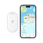 Smart Tag Oval For Apple iOS: Item Tracker, Key Finder, Tracker with Worldwide Tracking - Easily Locate Your Wallet and Important Items Using the iPhone Apple Find My App