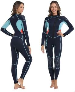 XUKER Mens Wetsuit 3mm, Neoprene Wet Suits for Men in Cold Water Front Zip Full Body Long Sleeve Diving Swim Suit for Snorkeling Surfing Swimming Kayaking Canoeing
