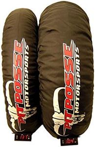 Pit Posse Digital Motorcycle Tire Warmer Warmers - for Sportbikes – Track Days- for Size 180-195 Tires – Led Real Time Digital Tire Gauge Temperature Display – Range 120-210 Degrees - 1 Year Warranty