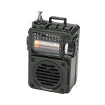 Portable Shortwave Radio, FM MW SW WB Receiver Full Band Radio, NOAA Weather Forecast, Pocket Size, Support TF Card