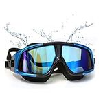 New Upgrade Swimming Goggles,Kammoy Nearsighted Swim Goggles Anti Fog UV Protection No Leaking for Adult Men Women Kids Waterproof Wide Frame Prescription Swim Goggles with Nose Clip Ear Plugs (-2)