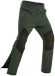 Moosehill Mens-Snow-Ski-Pants-Fleece-Lined-Pants Waterproof Winter Snowboard Softshell Pant Insulated Zipper Bottom Leg for Hiking Outdoor Work(Army Green,38)