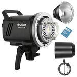 Godox MS200-V Compact Studio Flash, 200W GN53 5800K Speedlite, 0.1-1.3s Recycle Time Strobe Light, Bowens Mount, MS200V Speedlight with 2.4G Wireless X System and 10W LED Modeling Lamp