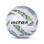 Vector X Varsity PVC Machine Stitched Football (Color : White-Blue) Size:5