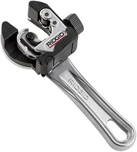 RIDGID 32573 Model 118 2-in-1 Close Quarters AUTOFEED 1/4" to 1-1/8" Metal Tubing Compact Cutter, Silver/Black