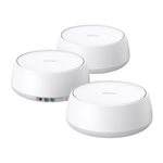 TP-Link Deco WiFi 7, Mesh BE5000 Whole House Up to 5013 Mbps with MLO, 2 x 2.5G Ports, Coverage up to 2000 Feet Deco BE25 (Pack of 3)
